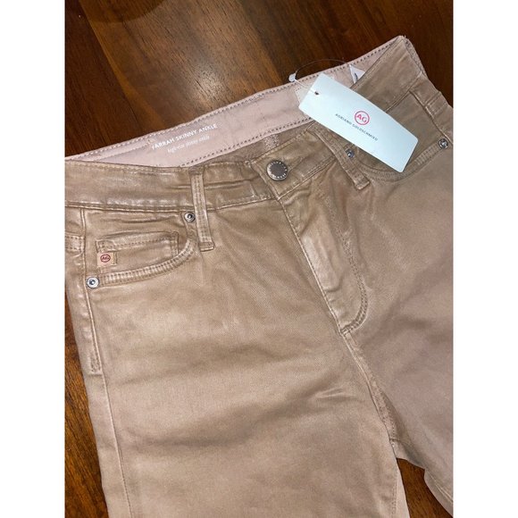 AG Adriano Goldschmied High Rise Jeans in Tan - Picture 6 of 10